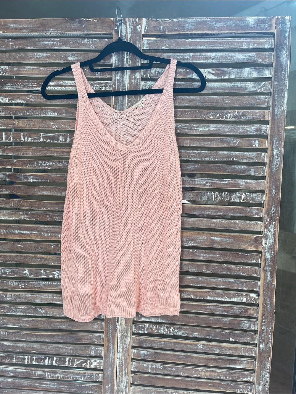 JODIFL Blush Pink V-Neck Knit Tank